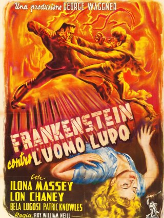 Locandina di Frankenstein contro l'Uomo Lupo (1943)